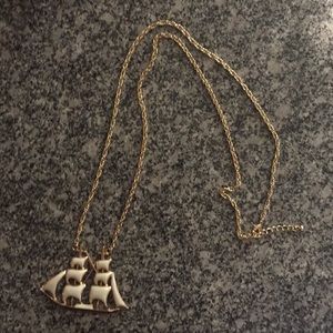 Ship pendant necklace